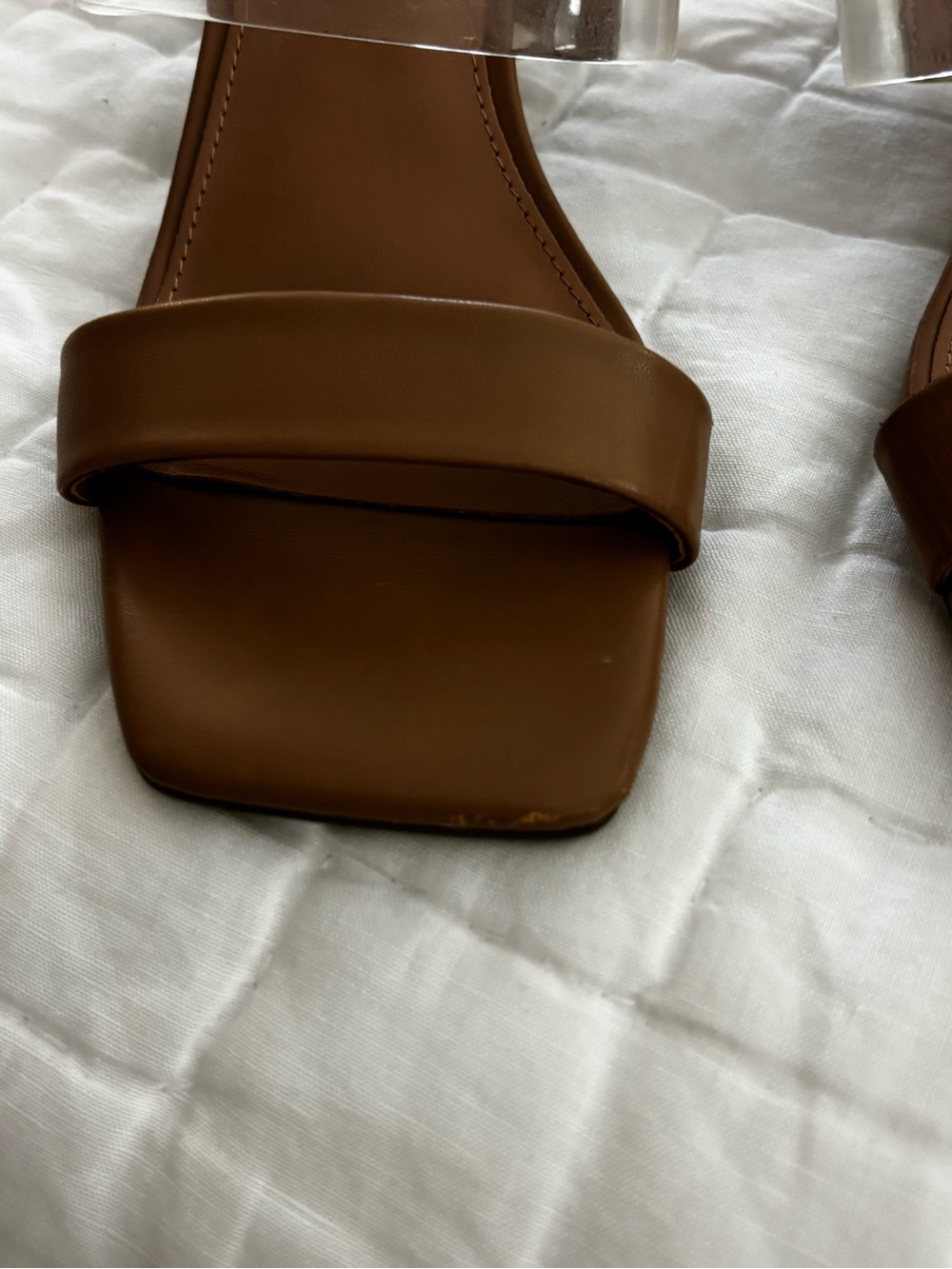 Anne Klein Fantasia block heel sandals 8.5 nude - Picture 8 of 8